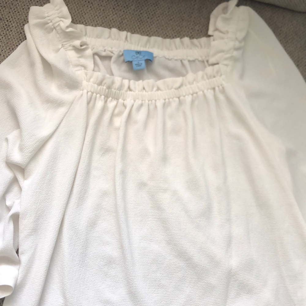 CeCe white shirt size small